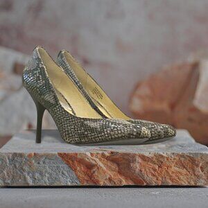 Pressley Snake Embossed Leather Pump